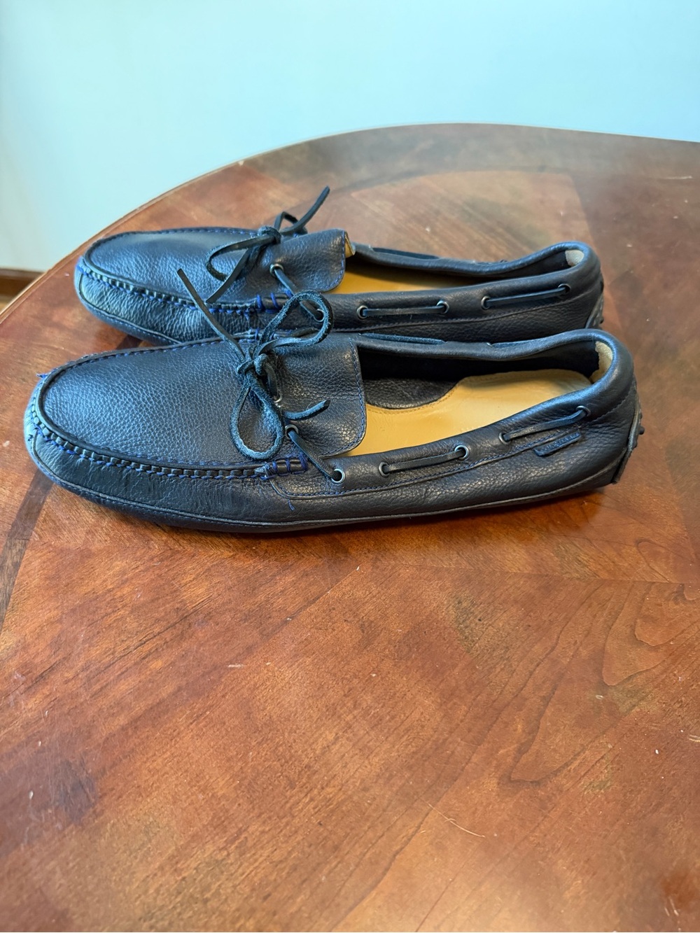 Cole Haan Grant Canoe Camp Mocs Black Leather Slip on Shoes Size 13